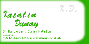 katalin dunay business card